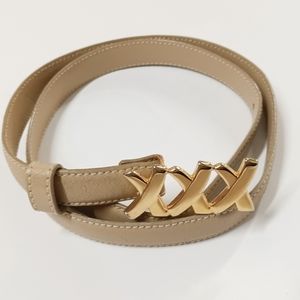 Paloma Picasso Vintage Italian Leather Pin Belt 3/4" x 30-32